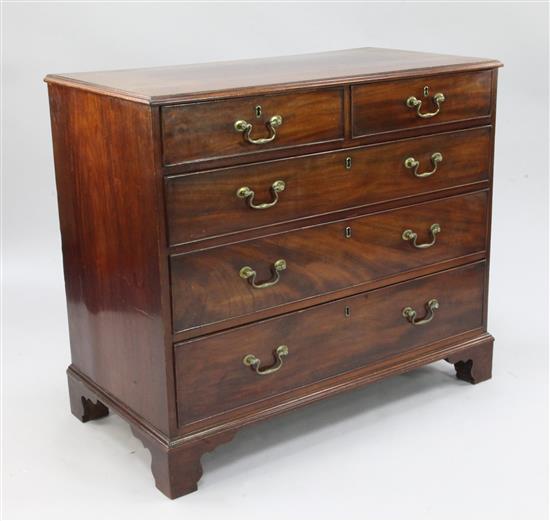 A George III mahogany chest, W.3ft 5in.
